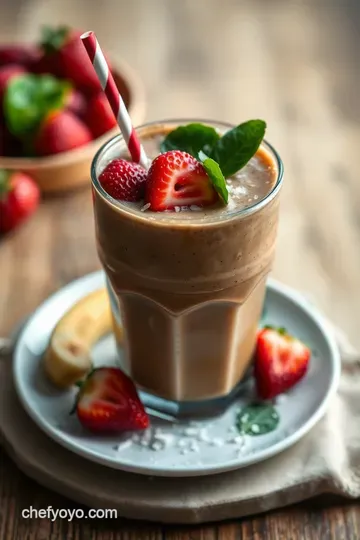 Caffeine-Kissed Coffee Fruit Smoothie presentation