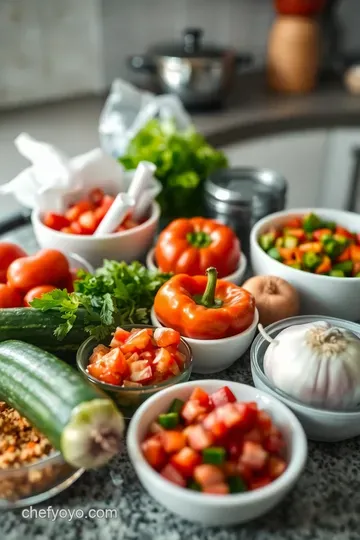 Chilled Spanish Gazpacho – A Refreshing Taste of Summer ingredients