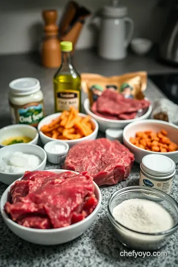 Classic French Dip Sandwiches with Savory Au Jus ingredients