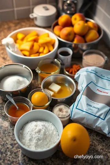 Classic Southern Peach Cobbler ingredients