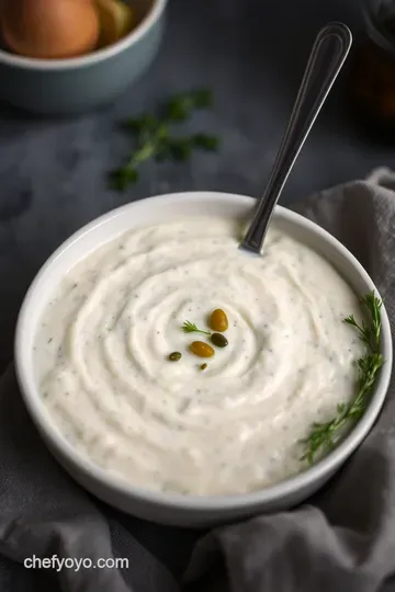 Classic Tartar Sauce: The Perfect Accompaniment for Fish Dishes presentation
