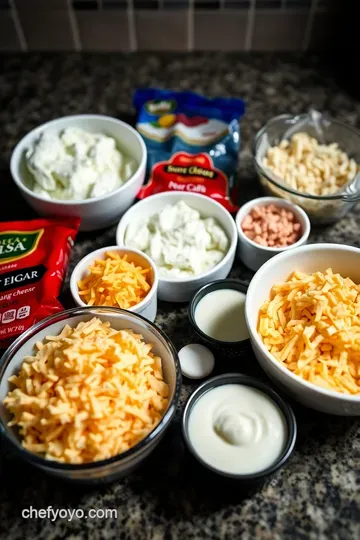 Creamy Baked Crab Dip with a Cheesy Crust ingredients