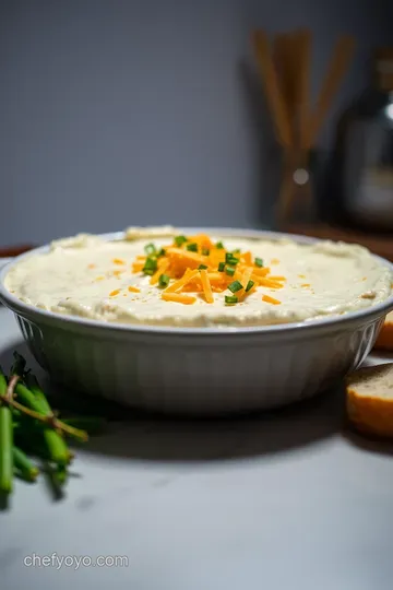 Creamy Baked Crab Dip with a Cheesy Crust presentation