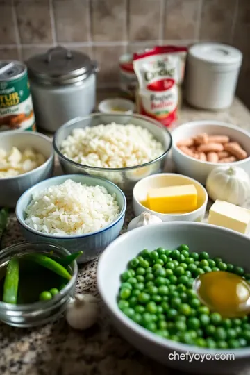 Creamy Fish Stock Risotto with Peas and Lemon Zest ingredients