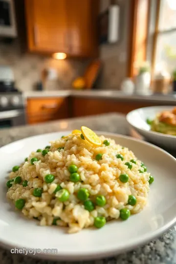 Creamy Fish Stock Risotto with Peas and Lemon Zest steps