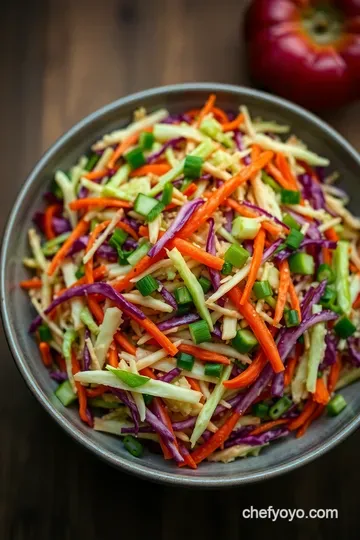 Crisp & Zesty No-Mayo Coleslaw presentation