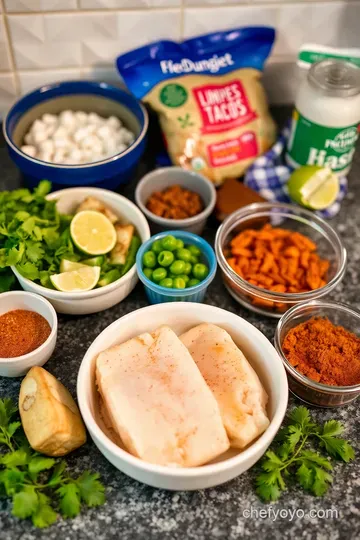 Crispy Fish Tacos with Creamy Lime-Cilantro Sauce ingredients
