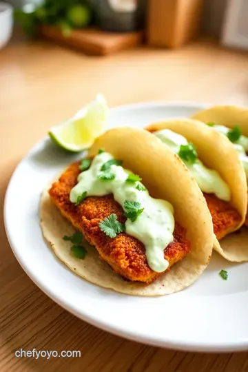Crispy Fish Tacos with Creamy Lime-Cilantro Sauce steps