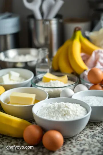 Delightfully Moist Homemade Banana Bread ingredients