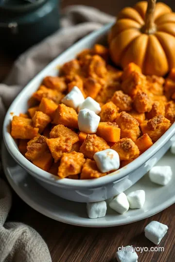 Easy Sweet Potato Casserole with Marshmallow Topping presentation