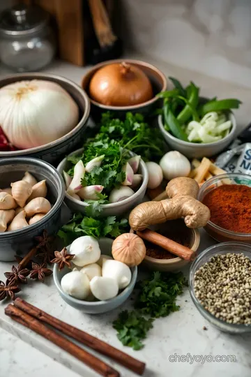 Hearty Beef Flank Pho: A Taste of Vietnam ingredients