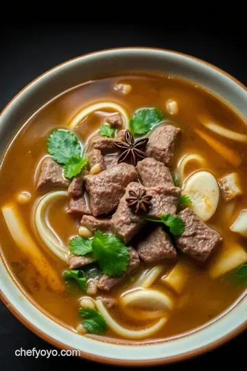 Hearty Beef Flank Pho: A Taste of Vietnam presentation