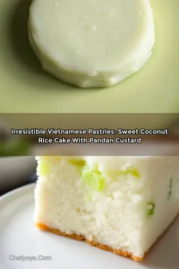 Irresistible Vietnamese Pastries: Sweet Coconut Rice Cake with Pandan Custard