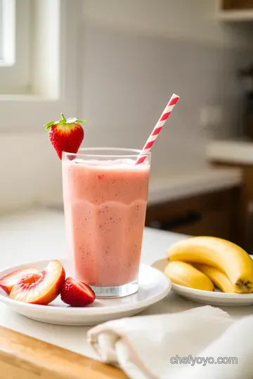Peach Strawberry Bliss Smoothie steps