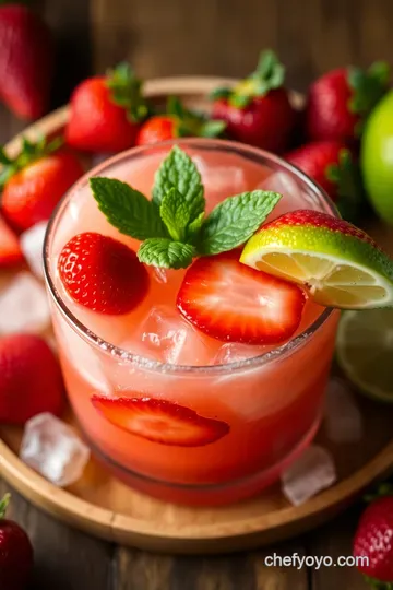 Refreshing Strawberry Daiquiri Cocktail Mix Recipe presentation