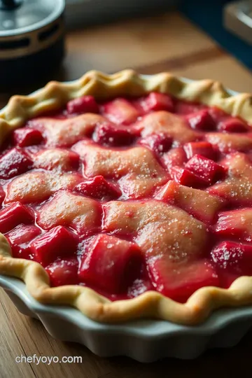 Rhubarb Pie Delight: A Classic British Treat presentation