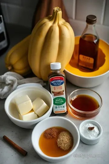 Roasted Acorn Squash with Maple Butter Glaze ingredients