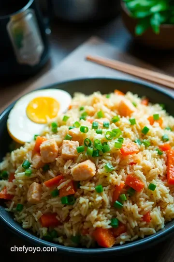 Salmon Fried Rice: A Quick and Delicious Way to Use Leftovers presentation