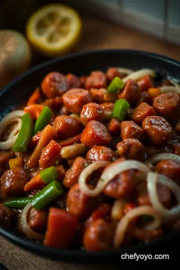Sausage Pepper and Onion Skillet presentation