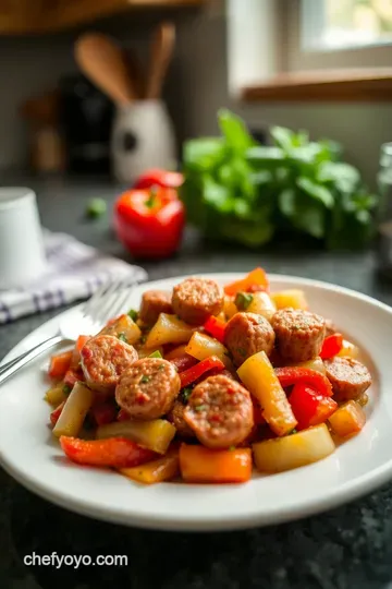 Sausage Pepper and Onion Skillet steps