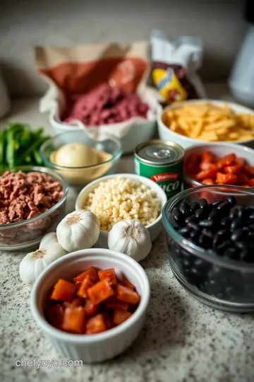 Savory Beef Taco Casserole: A Mexican-Inspired Family Favorite ingredients
