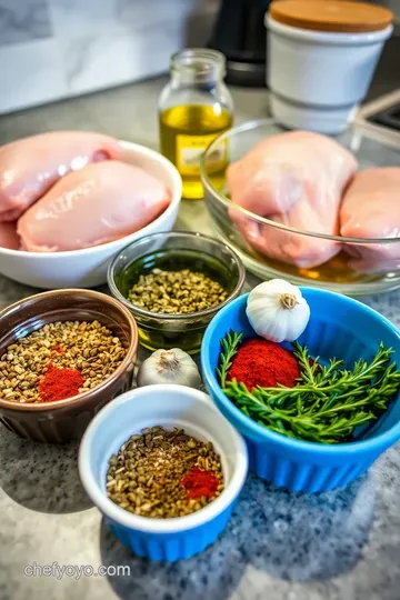 Savoury Herb and Garlic Oven-Baked Chicken ingredients