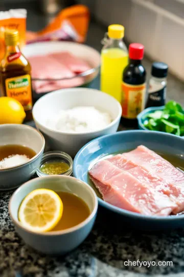 Seared Albacore Tuna with Citrus Soy Glaze ingredients