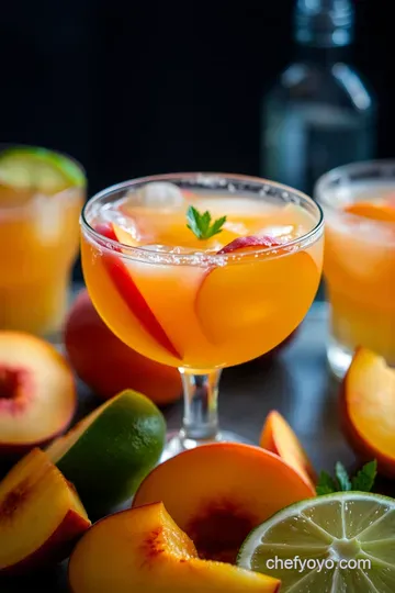 Sweet & Zesty Peach Margarita Bliss presentation