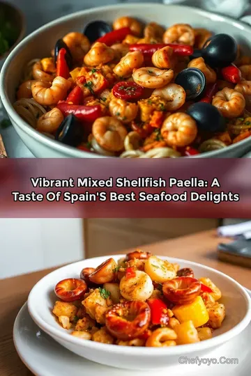 Vibrant Mixed Shellfish Paella: A Taste of Spain' s Best Seafood Delights