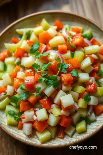 Vibrant Nopal Salad: A Taste of Mexico in Every Bite presentation