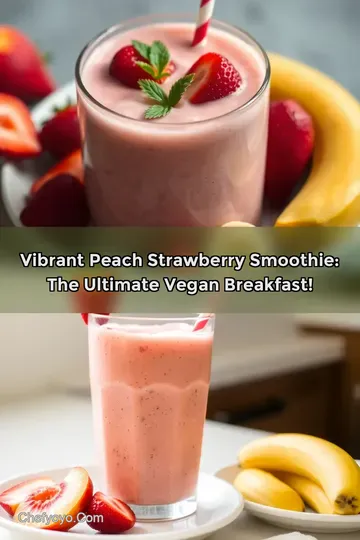 Vibrant Peach Strawberry Smoothie: The Ultimate Vegan Breakfast!