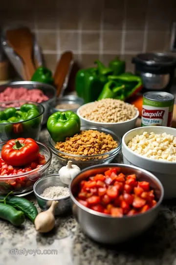 Wholesome Ground Beef & Quinoa Stuffed Bell Peppers ingredients