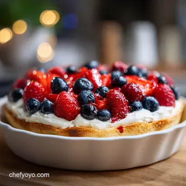 4th of July Fruit Pizza in 42 Minutes Recipe Card