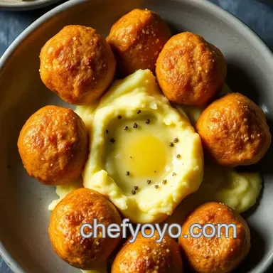 Easy Air Fryer Recipes: Bangers & Mash Bites - Ready in Minutes! Recipe Card