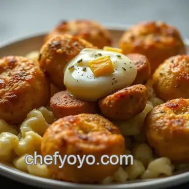 Easy Air Fryer Recipes: Bangers & Mash Bites - Ready in Minutes! Recipe Card