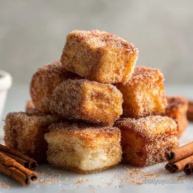 Sweet Air Fryer Churro Bites Recipe with Cinnamon Sugar in 25 Minutes Recipe Card