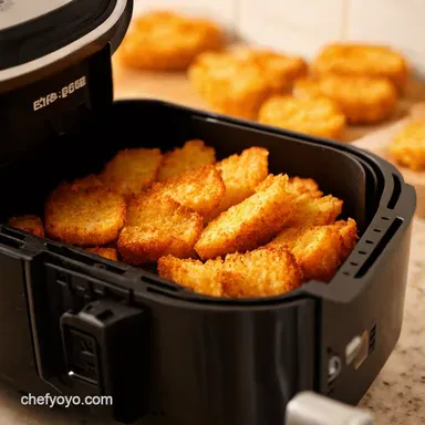 Crispy Air Fryer Frozen Hash Browns Ready in Minutes Recipe Card