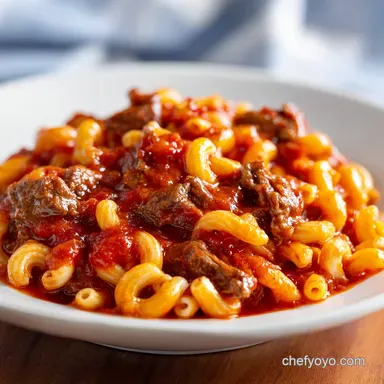 One-Pot American Goulash Recipe Card