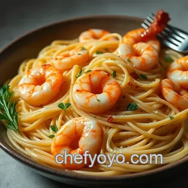 Lemon-Garlic Angel Hair Pasta Recipe | Quick Shrimp Dinner! Recipe Card