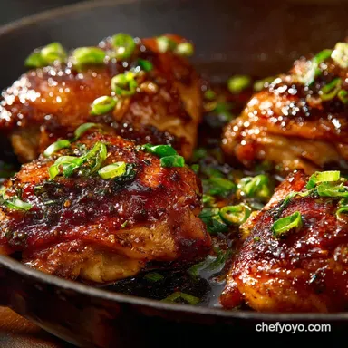 Asian Glazed Chicken Thighs Sticky Soy-Ginger Weeknight Dinner Recipe Card