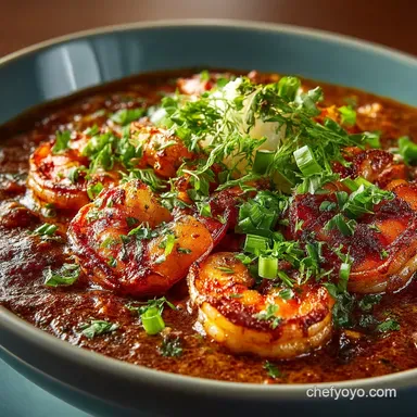 Authentic Shrimp Etouffee Recipe Creamy Dark Roux Louisiana Classic Recipe Card