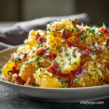 Authentic German Potato Salad Recipe Warm Tangy No Mayo Recipe Card