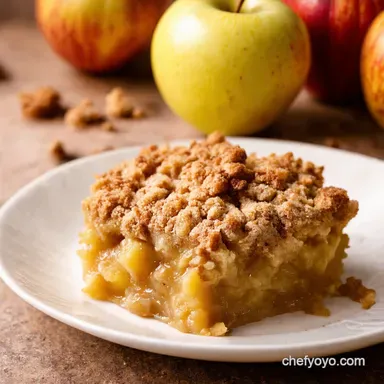 Autumn Spiced Apple Crumble Proper Fall Dessert Comfort Recipe Card