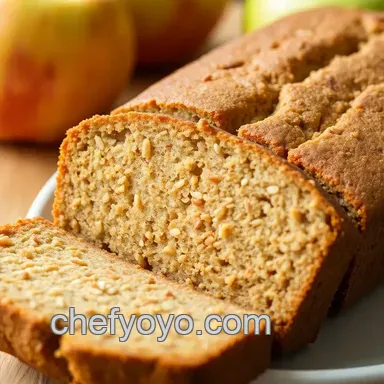 Delicious Fluffy Flaxseed Applesauce Quick Bread: Bake Today! Recipe Card