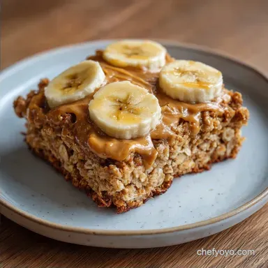 Baked Peanut Butter Banana Oats for 6