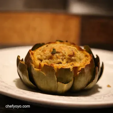 Baked Stuffed Artichokes Are The Star My Divine Recipe Recipe Card