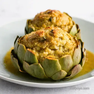 Baked Stuffed Artichokes Are The Star My Divine Recipe