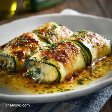 Zucchini Rollatini The LowCarb Baked Italian Comfort Food Recipe Card