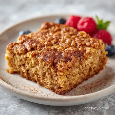 Banana Bread Baked Oatmeal: Meal Prep Recipe Card