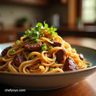 Beef Chow Mein Takeaway Taste Homemade Easy Recipe Card